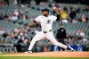 Detroit Tigers starting pitcher Framber Valdez throws during the first inning of a baseball game against the Boston Red Sox, Tuesday, May 5, 2026, in Detroit. (AP Photo/Jose Juarez)