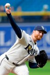 Tampa Bay Rays' Drew Rasmussen pitches to the Toronto Blue Jays during the first inning of a baseball game Tuesday, May 5, 2026, in St. Petersburg, Fla. (AP Photo/Chris O'Meara)