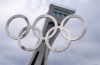 The Olympic rings are displayed outside the tower on the Olympic Stadium in Montreal on Monday, May 4, 2026. THE CANADIAN PRESS/Christinne Muschi