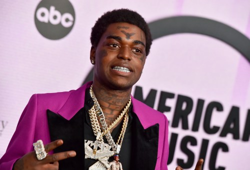 FILE - Kodak Black arrives at the American Music Awards on Nov. 20, 2022, at the Microsoft Theater in Los Angeles. (Photo by Jordan Strauss/Invision/AP, File)