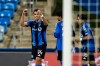 CF Montreal's Daniel Râos (14) celebrates his goal with teammates after scoring against the Calgary Blizzard during first half Canadian Championship soccer action in Montreal, on Wednesday, May 6, 2026. THE CANADIAN PRESS/Christopher Katsarov