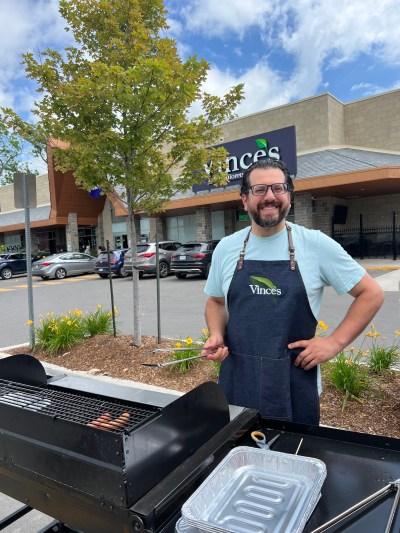 Giancarlo Trimarchi, president of the family-owned grocery chain Vince's Market in southern Ontario, says they have started to receive letters from suppliers, adding about $15 to $50 a truckload, as fuel prices remain elevated amid the ongoing conflict in the Middle East. Trimarchi is seen in an undated handout photo. THE CANADIAN PRESS/Handout - Vince's Market (Mandatory Credit)