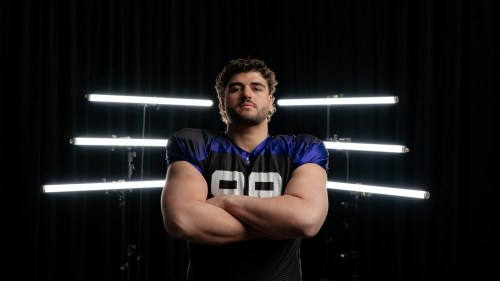 Canadian offensive lineman Giordano Vaccaro poses in this undated handout photo. THE CANADIAN PRESS/Handout — Levi Blustein, CFL.ca (Mandatory Credit)