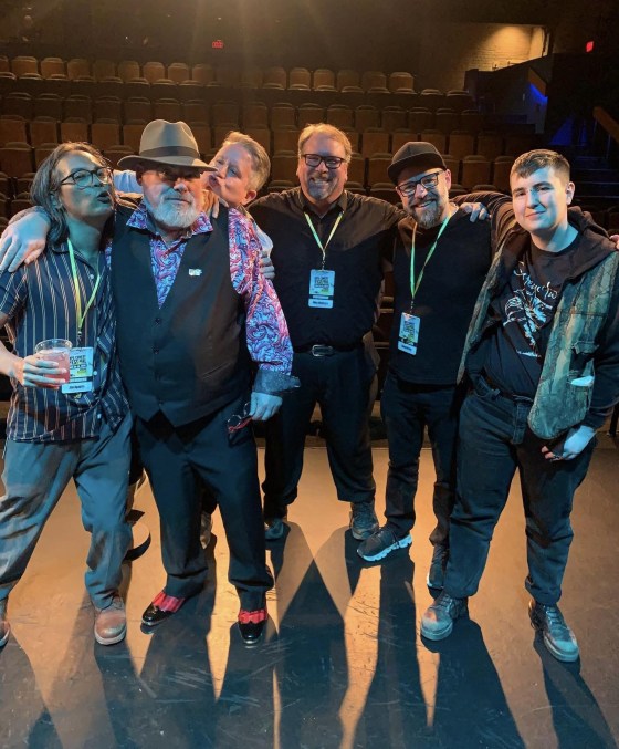 From left: Jim Agapito, Big Daddy Tazz, Derek Taylor, me, Doug Darling and Sav Jonsa at Laughing With The Stars, part of the Winnipeg Comedy Festival.(Supplied)