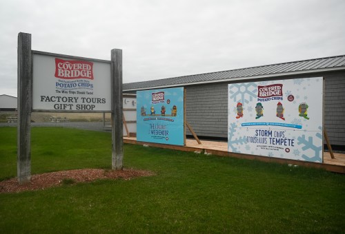 The Covered Bridge Potato Chip factory site is seen in Hartland, N.B., on Friday, May 9, 2025. THE CANADIAN PRESS/Graham Hughes