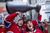 Fans cheer outside the Bell Centre before the Montreal Canadiens face the Buffalo Sabres in round two, Game 3, NHL playoff action in Montreal on Sunday, May 10, 2026. THE CANADIAN PRESS/Christinne Muschi