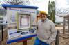 MIKE DEAL / FREE PRESS
                                Bernie Kruchak erected the Rooster Town Poetry Shed, a structure that resembles a free little library but is instead devoted to poetry, as a reconciliation project.