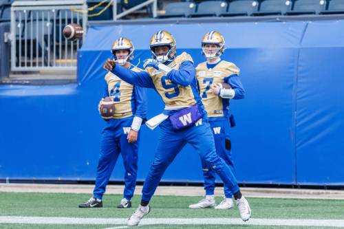 MIKE DEAL / FREE PRESS
                                Quarterback Bryce Perkins (9) said part of what drew him to the Winnipeg Blue Bombers &mdash; aside from being friends with recently retired Blue and Gold darling Chris Streveler &mdash; was the atmosphere on game days.