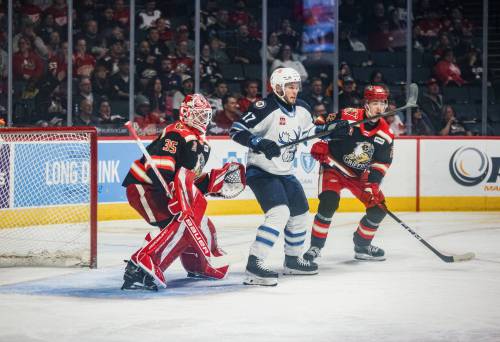 NICOLAS CARRILLO PHOTO
                                Manitoba Moose forward Danny Zhilkin (17) has been kept off the scoresheet in the last six games.
