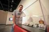 Ruth Bonneville / Free Press
                                Thomas Rempel-Ong's donation of the items he discovered hidden away in his grandfather’s dresser drawer is encased in a glass exhibit case.