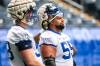 MIKAELA MACKENZIE / FREE PRESS
                                Winnipeg Blue Bombers offensive lineman Jarell Broxton (right) said he always strives to be a &lsquo;student of the game.&rsquo;