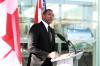 RUTH BONNEVILLE / FREE PRESS FILES
                                Trade Minister Jamie Moses speaking at the event. Federal and Provincial governments announce funding for airside development at the Winnipeg Richardson International Airport for trade infrastructure Friday. Federal minister, Dr. Doug Eyolfson, Trade Minister Jamie Moses, Mayor Scott Gillingham, Nick Hays, president and CEO, Winnipeg Airports Authority and Carly Edmundson, CEO of CentrePort Canada Inc. gathered with other key players to speak about the development at the airport at the event. See story. Feb 27th, 2026