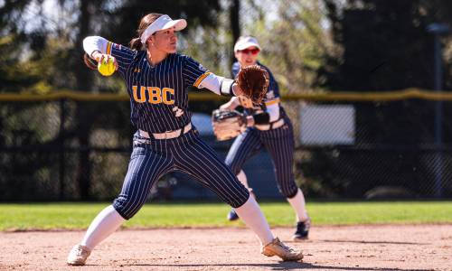 JACOB MALLARI / UBC ATHLETICS
                                Winnipeg&rsquo;s Jill Matsubara is having a breakout season in her sophomore year with the UBC Thunderbirds that will be capped off by playing in the National Association of Intercollegiate Athletics Softball World Series this week.