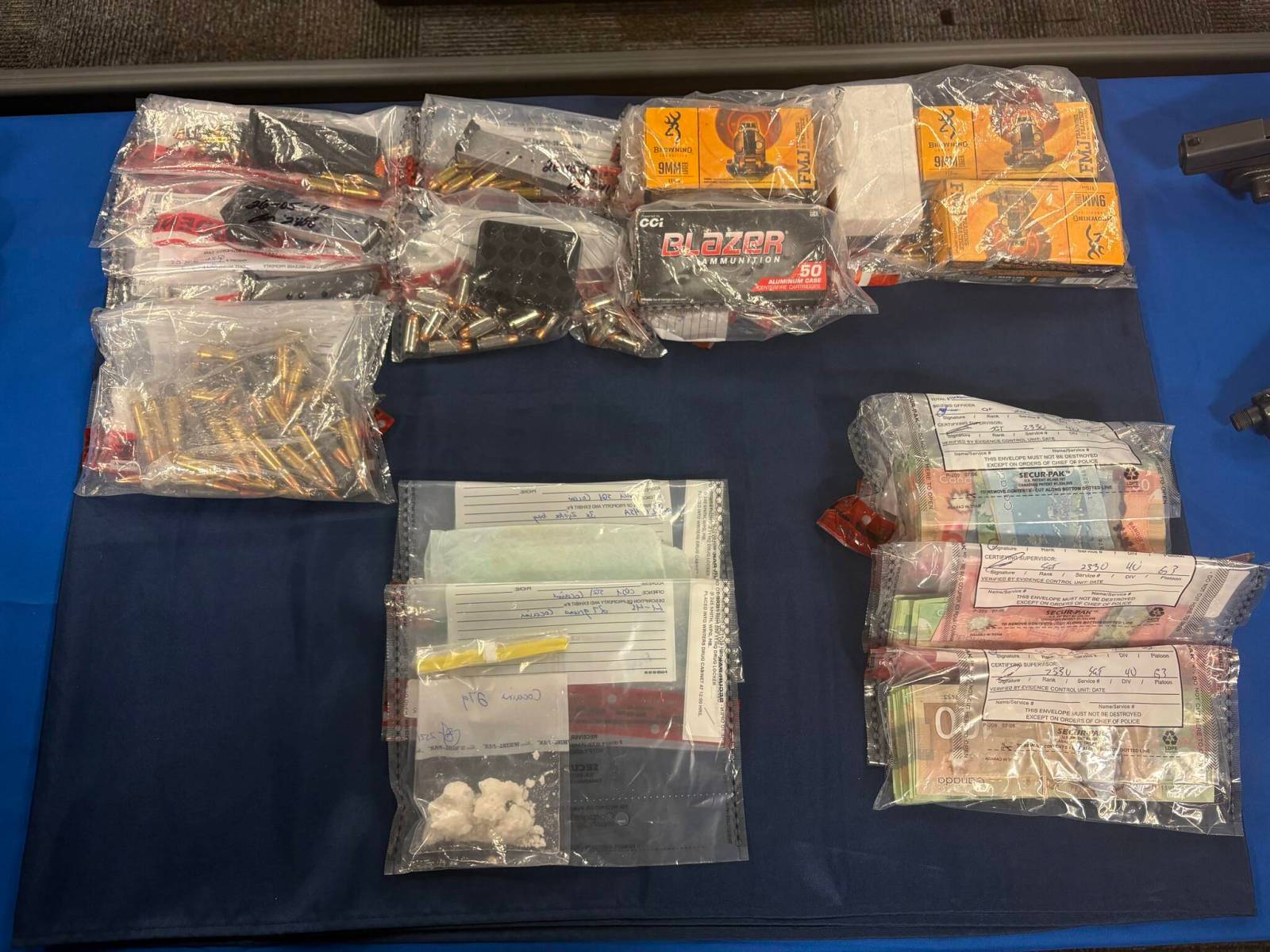 Police seized 21 loaded firearms, ammunition, drugs from downtown home
