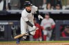 FILE - New York Yankees Anthony Volpe heads for first base after hitting an RBI single against the Boston Red Sox during the fourth inning of Game 3 of an American League wild-card baseball playoff series, Thursday, Oct. 2, 2025, in New York. (AP Photo/Frank Franklin II,File)
