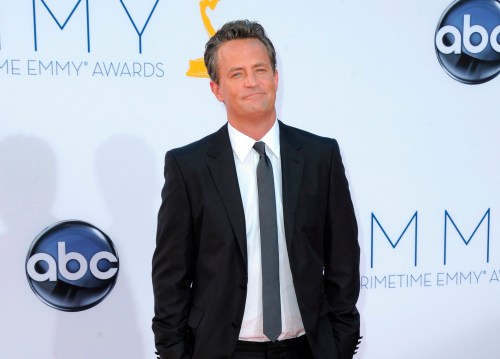 FILE - Actor Matthew Perry arrives at the 64th Primetime Emmy Awards in Los Angeles on Sept. 23, 2012. (Photo by Jordan Strauss/Invision/AP, File)