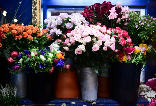 Buckets of flowers stay chilled in a cooler flowers at Acanthus Floral & Botanical in Almonte, Ont., on Wednesday, Feb. 10, 2021. THE CANADIAN PRESS/Sean Kilpatrick