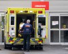 A paramedic loads his stretcher back into the ambulance after bringing a patient to the emergency room at a hospital in Montreal, Thursday, April 14, 2022. THE CANADIAN PRESS/Ryan Remiorz