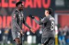 FILE - Real Madrid's Federico Valverde, right, celebrates with Aurelien Tchouameni after scoring his side's opening goal during the Spanish La Liga soccer match between Rayo Vallecano and Real Madrid at the Vallecas stadium in Madrid, Spain, Saturday, Dec. 14, 2024. (AP Photo/Manu Fernandez, File)
