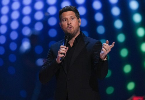 Michael Bublé hosts the Juno Awards, in Vancouver, B.C., Sunday, March 30, 2025. THE CANADIAN PRESS/Ethan Cairns