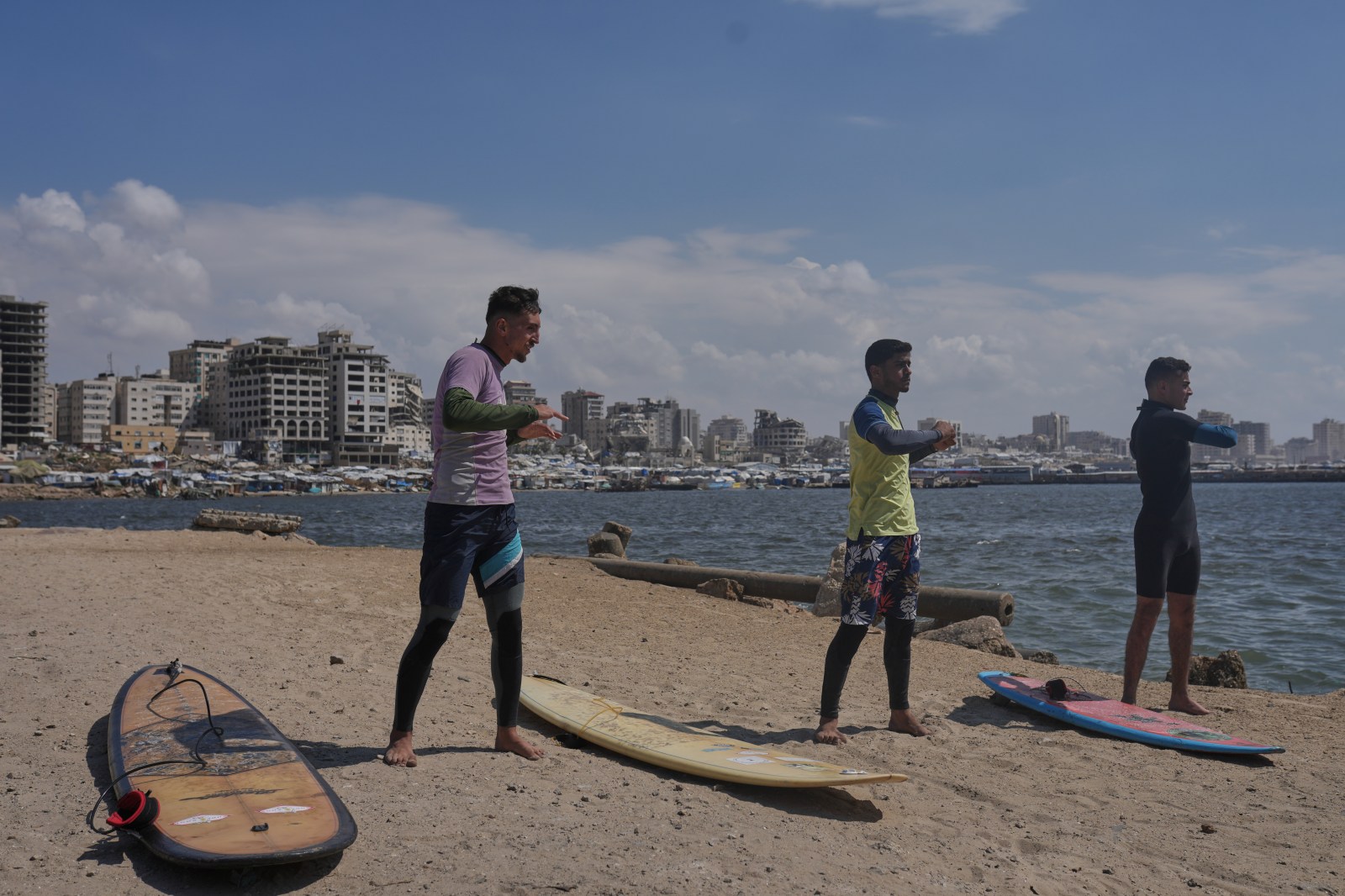Gaza fishermen and surfers resume sea activity after October ceasefire