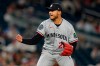 Minnesota Twins starting pitcher Taj Bradley celebrates after striking out Washington Nationals' CJ Abrams during the fifth inning of a baseball game, Tuesday, May 5, 2026, in Washington. (AP Photo/Jess Rapfogel)