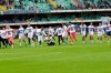 Como's players celebrate their 1-0 win at the end of the Serie A soccer match between Hellas Verona and Como, in Verona, Italy, Sunday, May 10, 2026. (Paola Garbuio/LaPresse via AP)