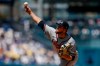 Atlanta Braves starting pitcher Bryce Elder delivers to the plate during the first inning of a baseball game against the Los Angeles Dodgers, Sunday, May 10, 2026, in Los Angeles. (AP Photo/Caroline Brehman)