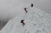 Mountaineers participate in a training session at the Khumbu Icefall as they prepare for their ascent to the summit of Mount Everest, Nepal, Saturday, May 2, 2026. (AP Photo/Pasang Rinzee Sherpa)