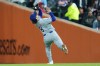 Texas Rangers second baseman Josh Smith (8) catches a Detroit Tigers' Matt Vierling fly ball during the fifth inning of a baseball game Friday, May 1, 2026, in Detroit. (AP Photo/Paul Sancya)