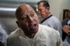 Philippine Senator Ronald dela Rosa speaks to reporters at the Philippine Senate in Pasay, Philippines on Tuesday, May 12, 2026. (AP Photo/Aaron Favila)