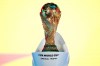 FILE - The FIFA World Cup Trophy is displayed during the FIFA World Cup 2026 playoff draw in Zurich, Switzerland, Thursday, Nov. 20, 2025. (Claudio Thoma/Keystone via AP, File)