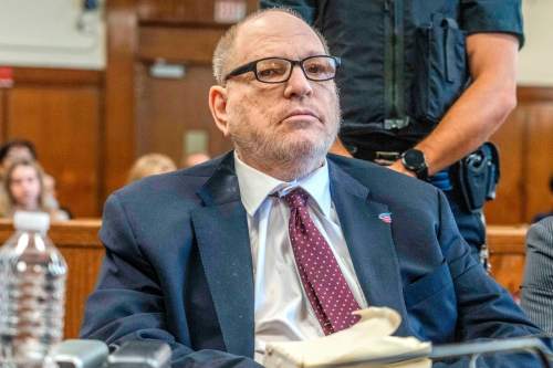Harvey Weinstein appears in Manhattan criminal court on Tuesday, May 12, 2026, in New York. (Steven Hirsch/New York Post via AP, Pool)