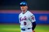 New York Mets center fielder A.J. Ewing (9) warms up before a baseball game against Detroit Tigers, Tuesday, May 12, 2026, in New York. (AP Photo/Yuki Iwamura)