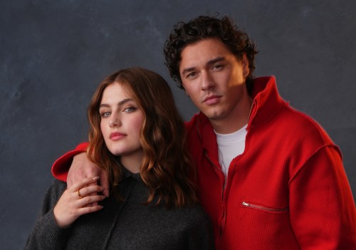 Actors Ella Bright, left, and Belmont Cameli pose for a portrait to promote the series 