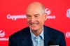 Jim Furyk speaks to the media during a PGA Championship golf tournament practice round at Aronimink Golf Club, Wednesday, May 13, 2026, in Newtown Square, PA. (AP Photo/Frank Franklin II)