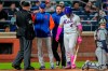 New York Mets' Francisco Alvarez (4) leaves the field during the sixth inning of a baseball game against the Detroit Tigers, Tuesday, May 12, 2026, in New York. (AP Photo/Yuki Iwamura)