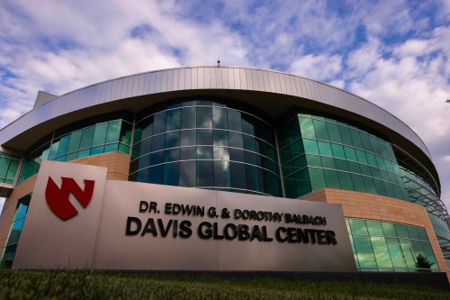 FILE - Nebraska Medicine's Davis Global Center is seen on Sunday, May 10,2026 in Omaha, Neb. where American passengers from the hantavirus-stricken cruise ship will quarantine. (AP Photo/Rebecca S. Gratz,File)