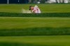 Justin Thomas hits from the third fairway during a PGA Championship golf tournament practice round at Aronimink Golf Club, Wednesday, May 13, 2026, in Newtown Square, PA. (AP Photo/Matt Slocum)