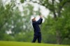Jordan Spieth hits from the fairway on the 10th hole during the first round of the PGA Championship golf tournament practice round at Aronimink Golf Club, Thursday, May 14, 2026, in Newtown Square, PA. (AP Photo/Frank Franklin II)