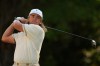Garrick Higgo, of South Africa, hits from the 12th tee during the second round at the RBC Heritage golf tournament, Friday, April 17, 2026, in Hilton Head Island, S.C. (AP Photo/Mike Stewart)