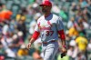 St. Louis Cardinals manger Oliver Marmol walks to the dugout after making a pitching change during the seventh inning of a baseball game against the Athletics, Thursday, May 14, 2026, in West Sacramento, Calif. (AP Photo/Scott Marshall)
