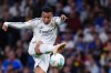 Real Madrid's Kylian Mbappe kicks the ball during the Spanish La Liga soccer match between Real Madrid and Real Oviedo in Madrid, Spain, Thursday, May 14, 2026. (AP Photo/Manu Fernandez)
