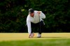 Chris Gotterup lines up his ball on the 12th green during the second round of the PGA Championship golf tournament at Aronimink Golf Club, Friday, May 15, 2026, in Newtown Square, PA. (AP Photo/Carolyn Kaster)