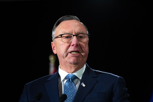 Newfoundland and Labrador Premier, Tony Wakeham speaks during a news conference on the Bay du Nord project in St. John's, N.L. on Tuesday, March 3, 2026. THE CANADIAN PRESS/Paul Daly