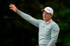 Justin Rose, of England, hits from the 13th tee during the second round of the PGA Championship golf tournament at Aronimink Golf Club, Friday, May 15, 2026, in Newtown Square, PA. (AP Photo/Carolyn Kaster)