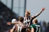 St. Pauli's Jackson Irvine in action during the German Bundesliga soccer match between FC St. Pauli and VfL Wolfsburg in Hamburg, Germany, Saturday, May 16, 2026. (Christian Charisius/dpa via AP)
