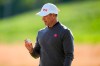 Adam Scott, of Australia, looks at his ball on the 10th green during the second round of the PGA Championship golf tournament at Aronimink Golf Club, Friday, May 15, 2026, in Newtown Square, PA. (AP Photo/Matt Slocum)