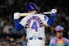 Chicago Cubs' Pete Crow-Armstrong reacts after flying out to Milwaukee Brewers left fielder Jackson Chourio during the sixth inning of a baseball game in Chicago, Monday, May 18, 2026. (AP Photo/Nam Y. Huh)