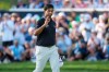 Aaron Rai, of England, waves after his round on the 18th green during the final round of the PGA Championship golf tournament at Aronimink Golf Club, Sunday, May 17, 2026, in Newtown Square, PA. (AP Photo/Frank Franklin II)